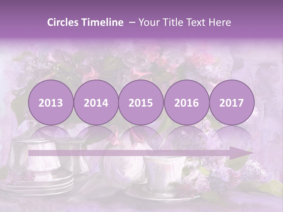 A Painting Of Purple Flowers In A Vase PowerPoint Template