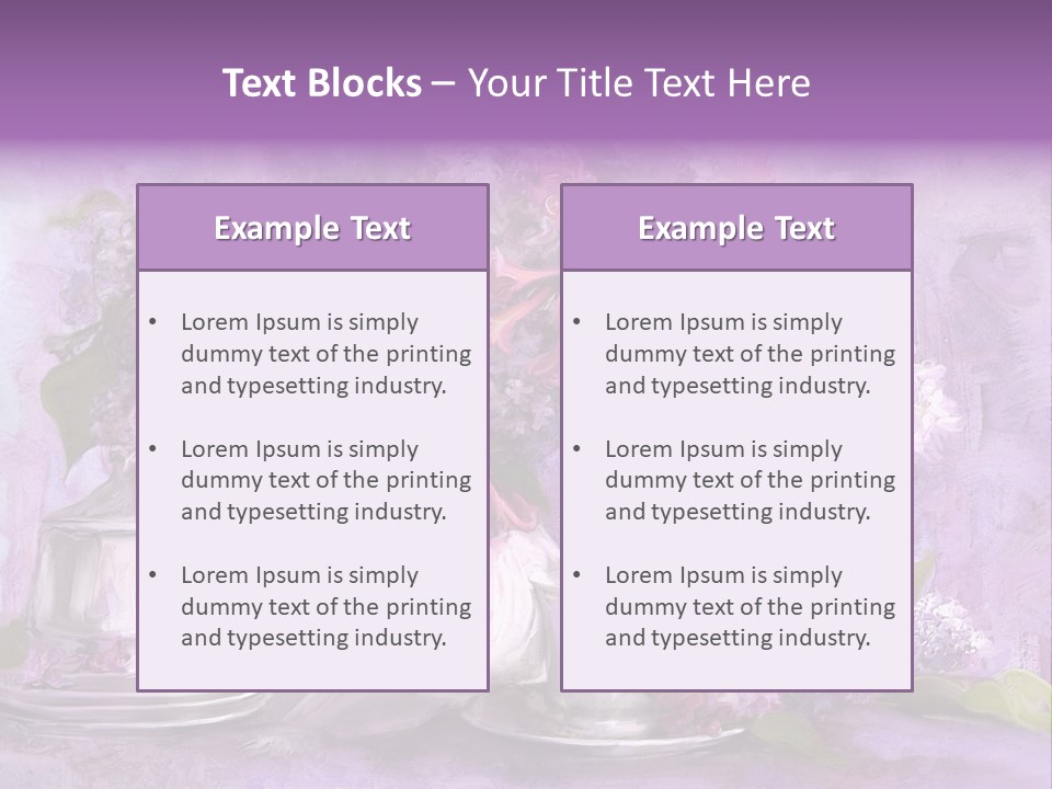 A Painting Of Purple Flowers In A Vase PowerPoint Template