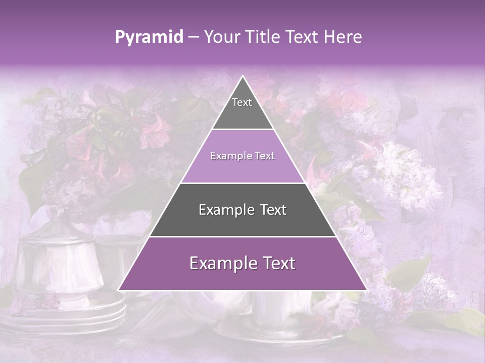A Painting Of Purple Flowers In A Vase PowerPoint Template