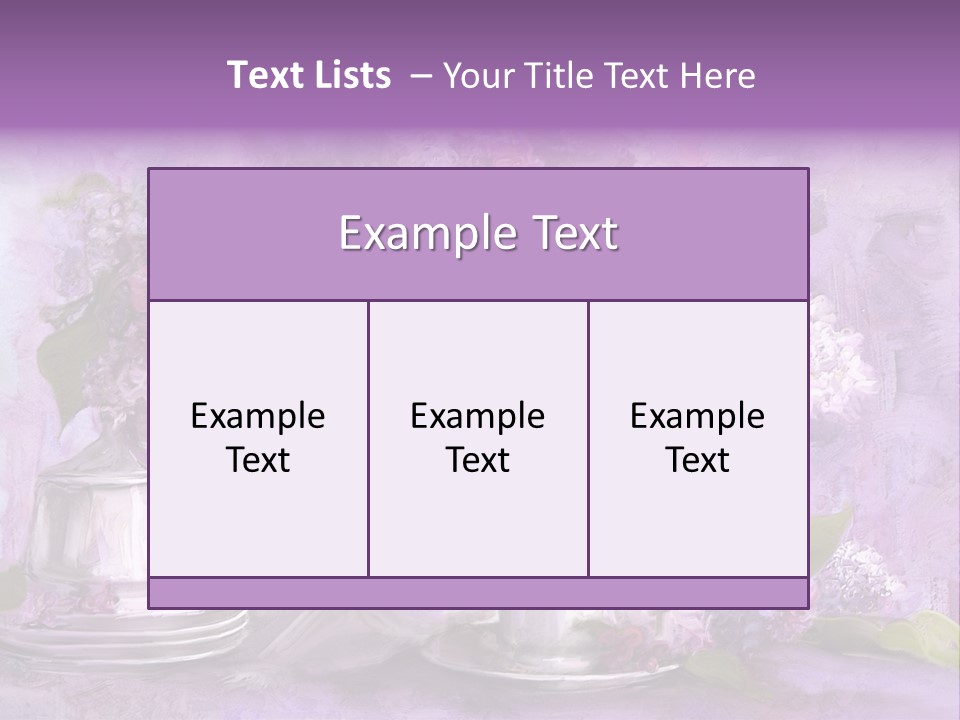 A Painting Of Purple Flowers In A Vase PowerPoint Template