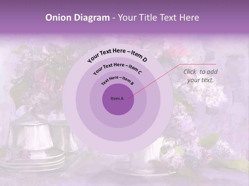 A Painting Of Purple Flowers In A Vase PowerPoint Template