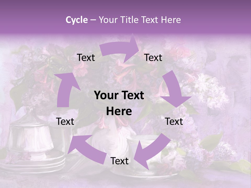 A Painting Of Purple Flowers In A Vase PowerPoint Template