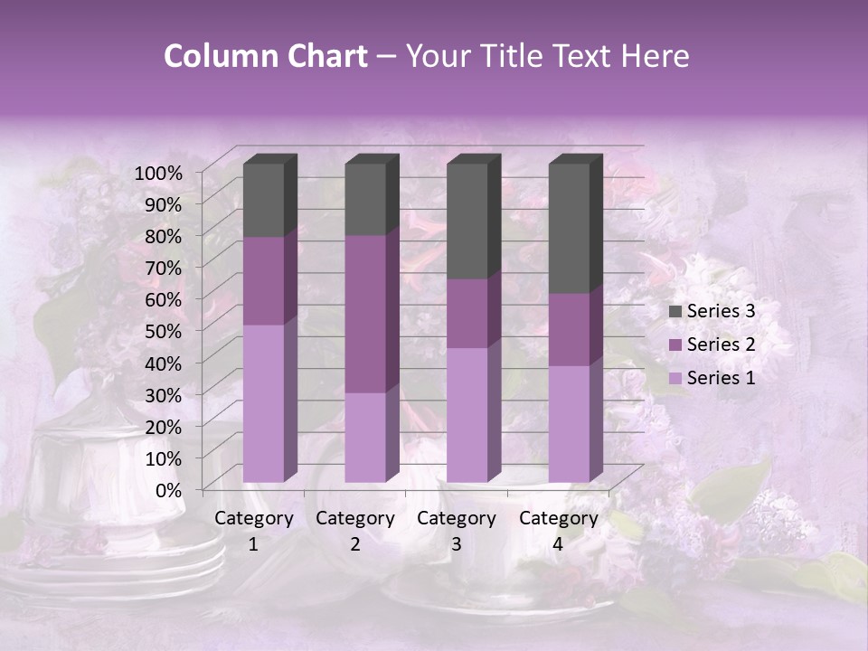 A Painting Of Purple Flowers In A Vase PowerPoint Template