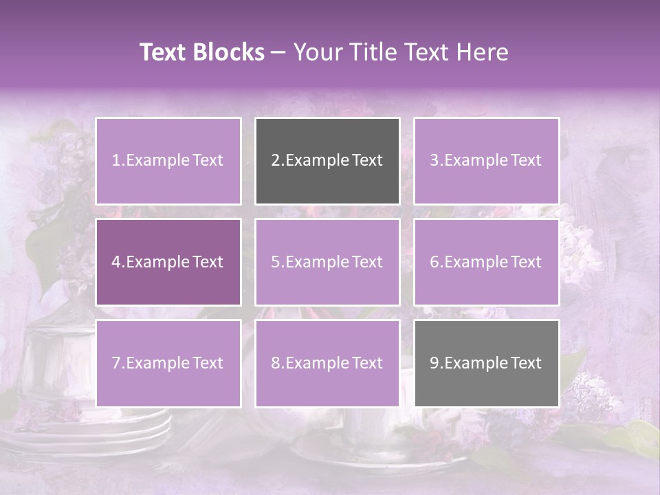 A Painting Of Purple Flowers In A Vase PowerPoint Template