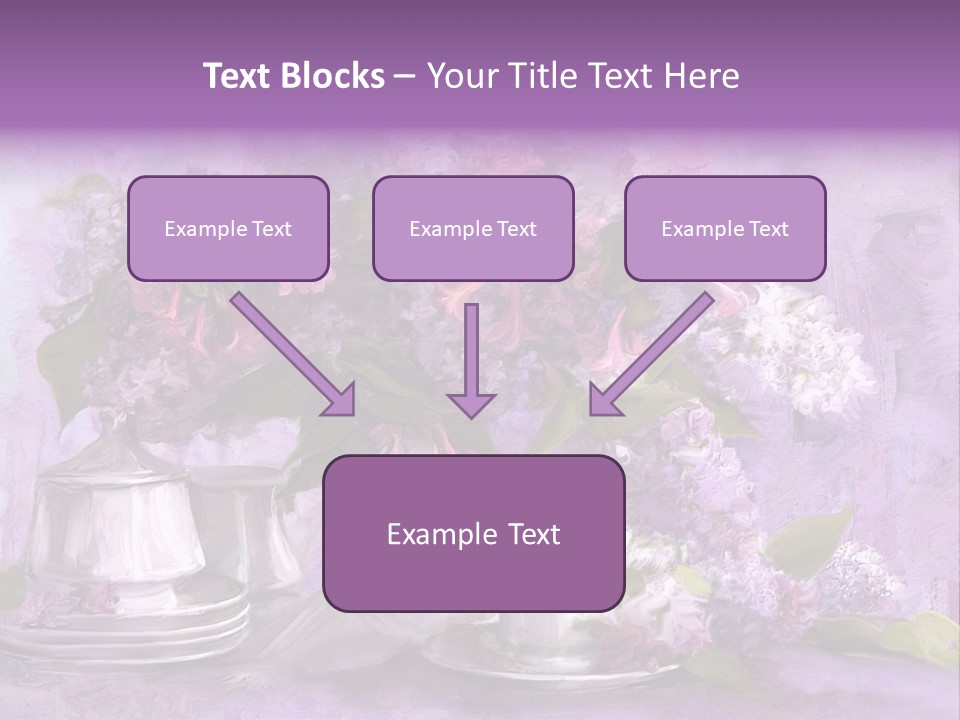 A Painting Of Purple Flowers In A Vase PowerPoint Template