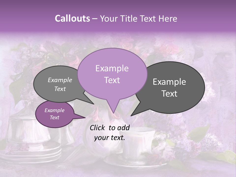 A Painting Of Purple Flowers In A Vase PowerPoint Template