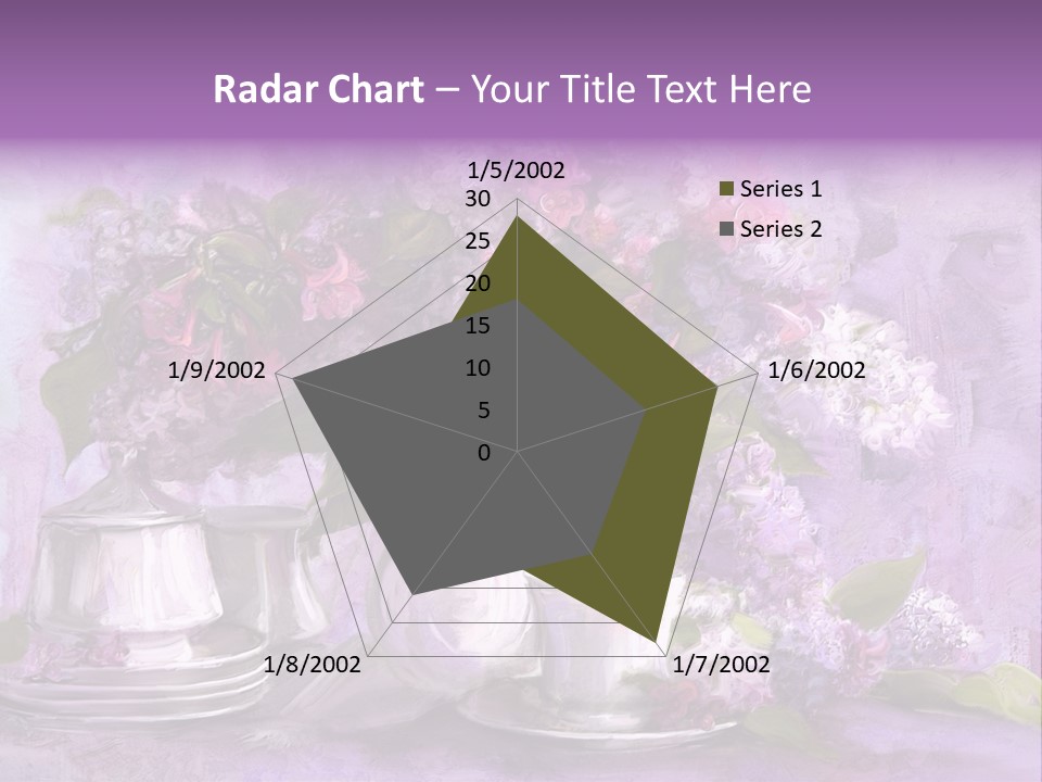 A Painting Of Purple Flowers In A Vase PowerPoint Template