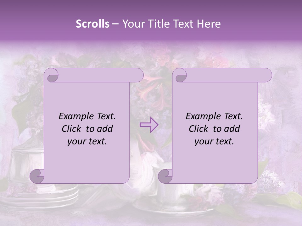 A Painting Of Purple Flowers In A Vase PowerPoint Template