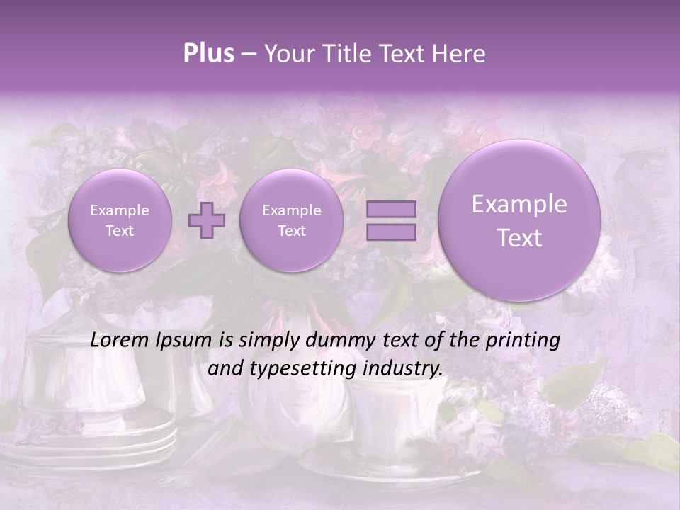 A Painting Of Purple Flowers In A Vase PowerPoint Template