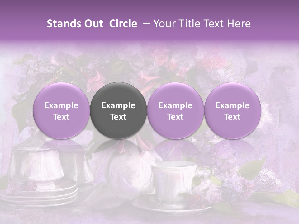 A Painting Of Purple Flowers In A Vase PowerPoint Template