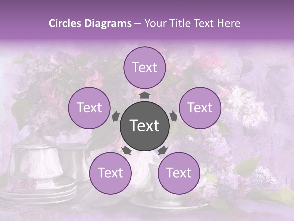 A Painting Of Purple Flowers In A Vase PowerPoint Template