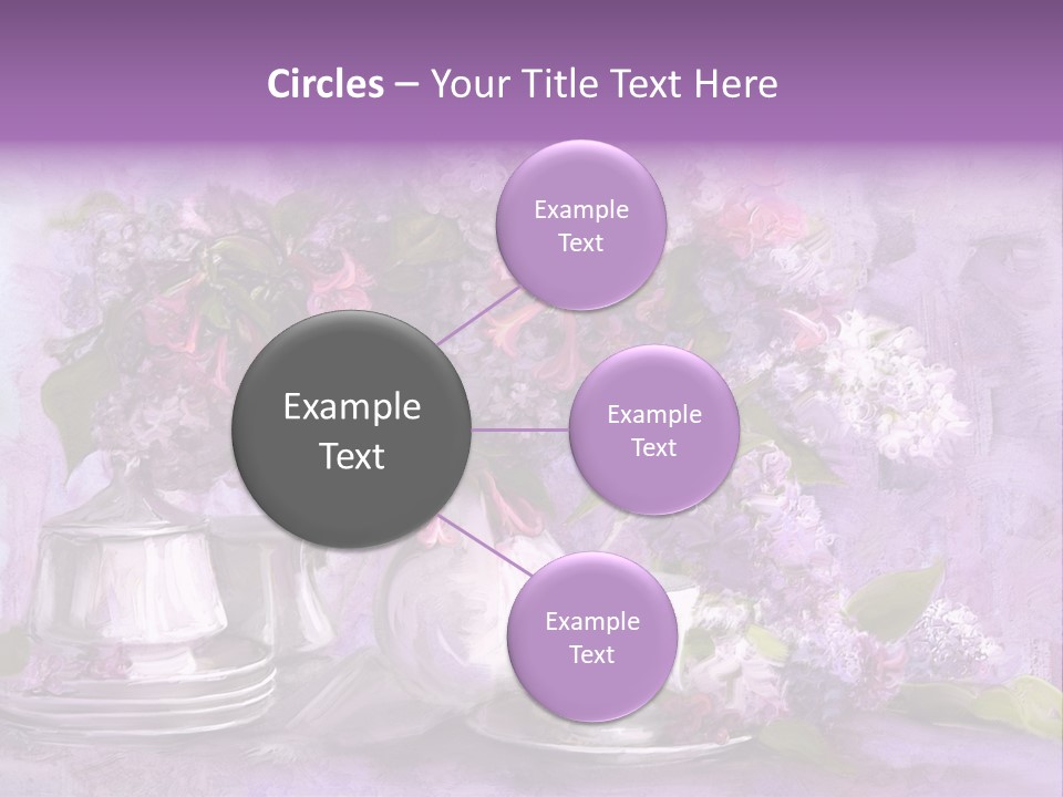 A Painting Of Purple Flowers In A Vase PowerPoint Template