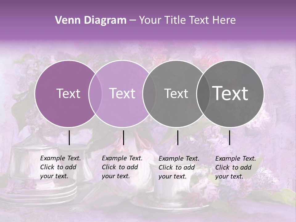 A Painting Of Purple Flowers In A Vase PowerPoint Template