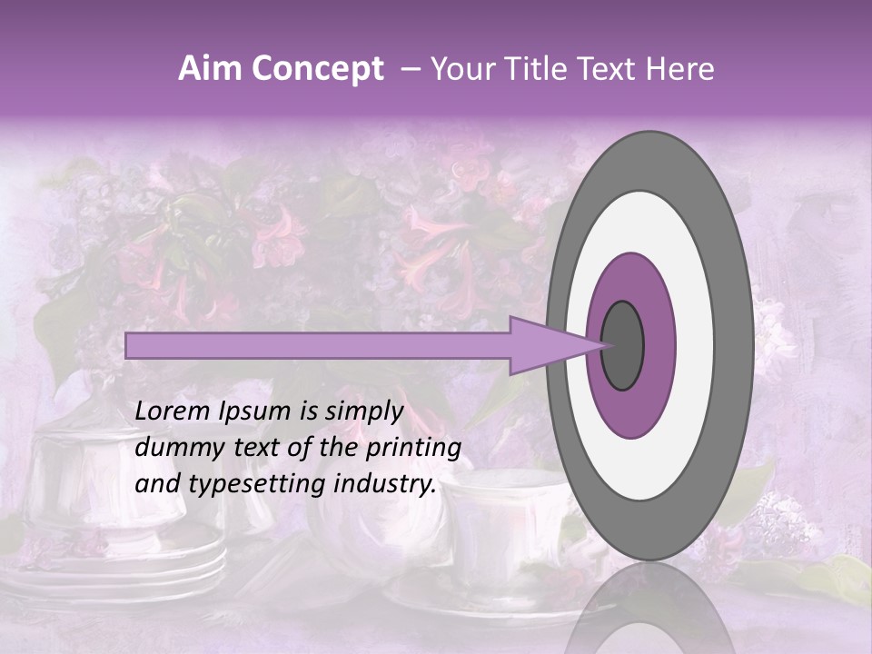A Painting Of Purple Flowers In A Vase PowerPoint Template