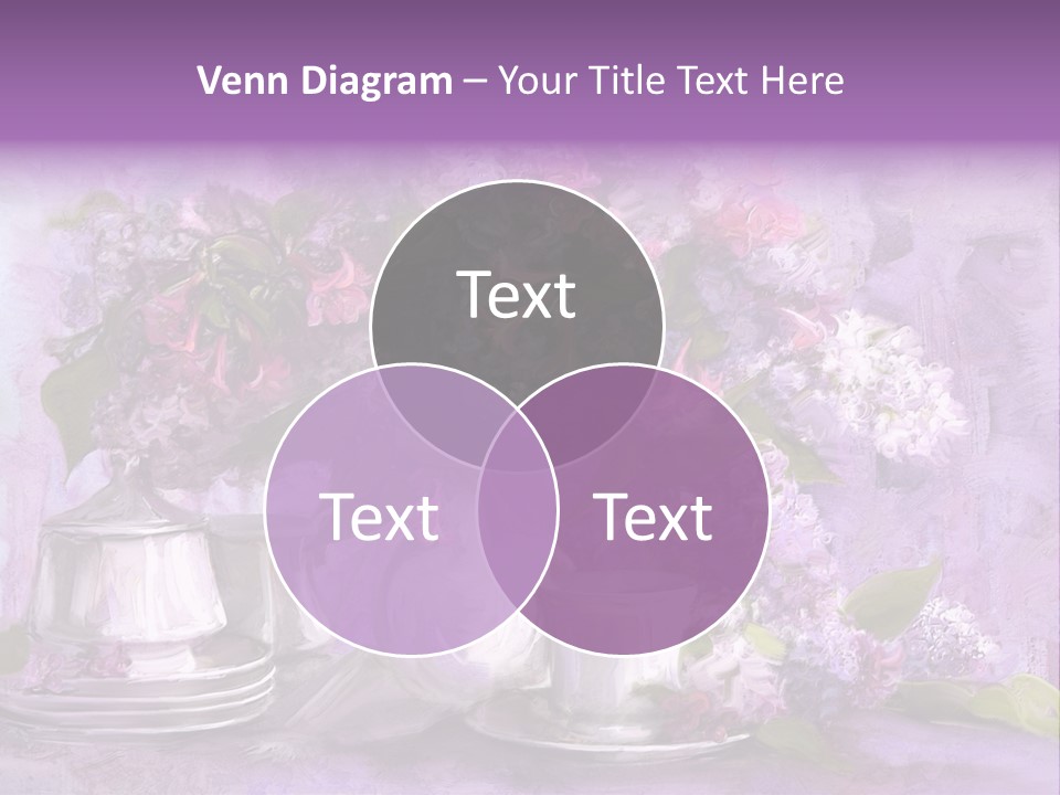 A Painting Of Purple Flowers In A Vase PowerPoint Template