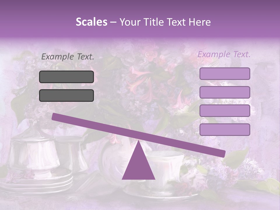 A Painting Of Purple Flowers In A Vase PowerPoint Template