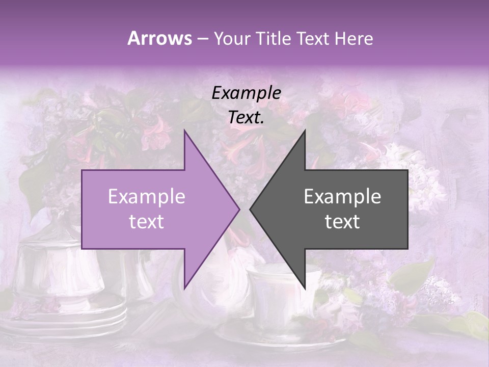 A Painting Of Purple Flowers In A Vase PowerPoint Template