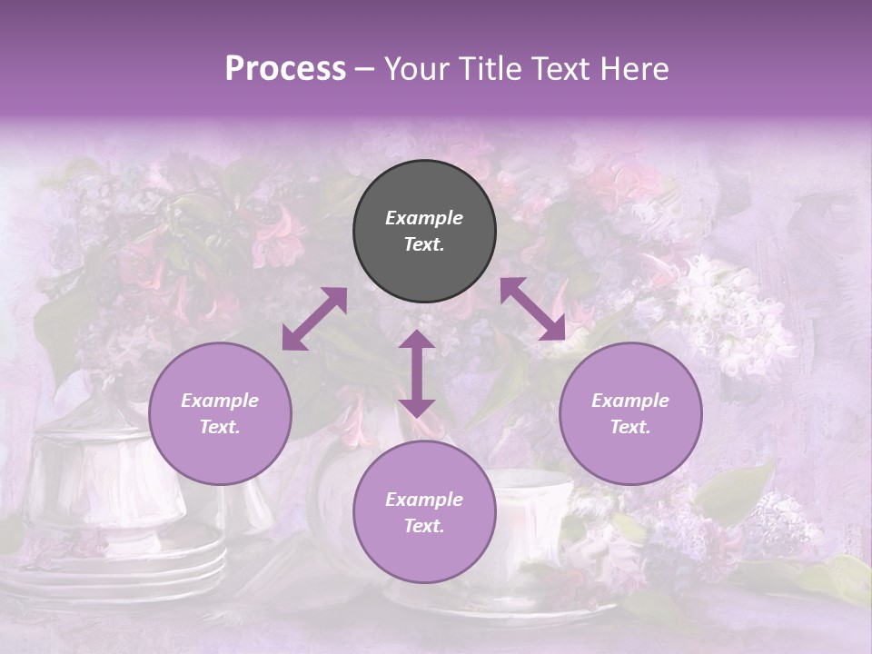 A Painting Of Purple Flowers In A Vase PowerPoint Template