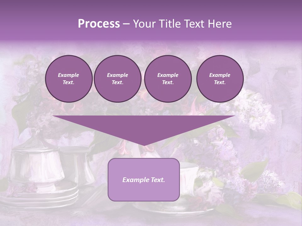A Painting Of Purple Flowers In A Vase PowerPoint Template
