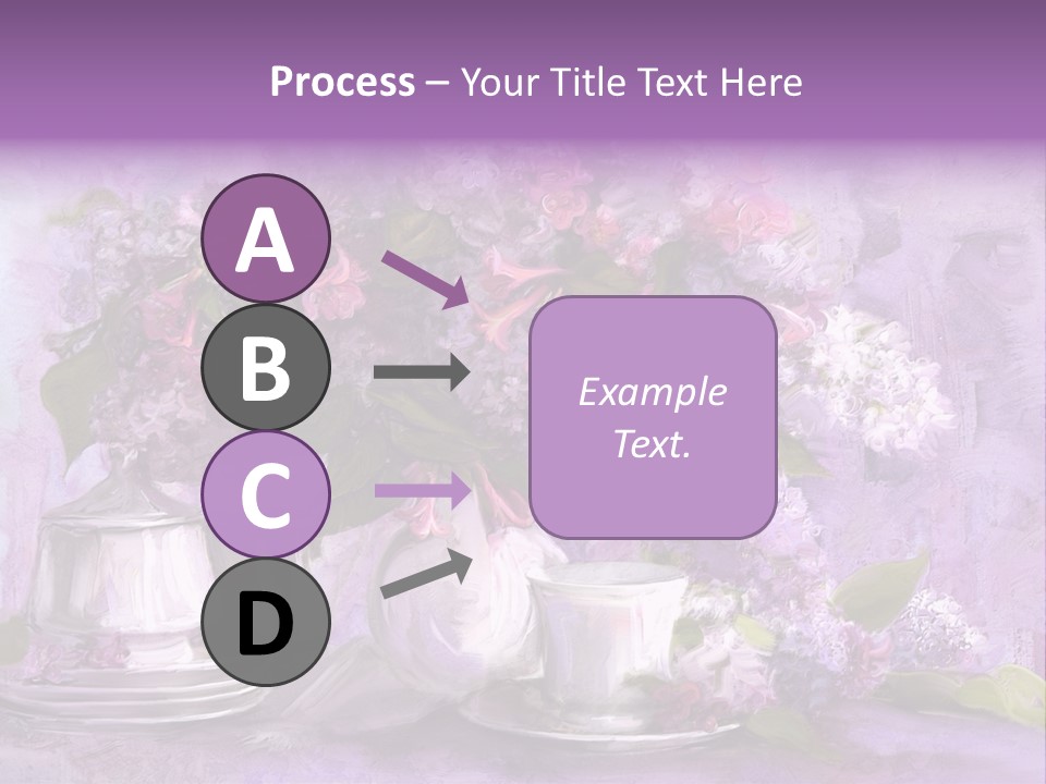 A Painting Of Purple Flowers In A Vase PowerPoint Template