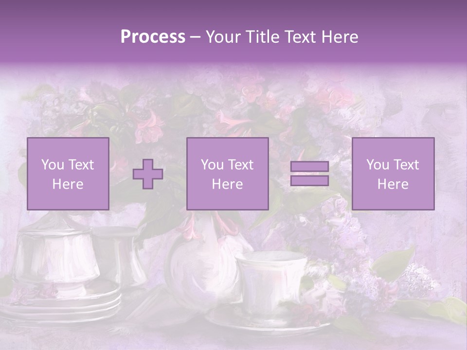 A Painting Of Purple Flowers In A Vase PowerPoint Template
