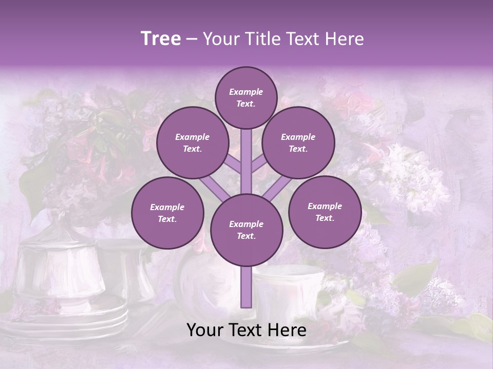 A Painting Of Purple Flowers In A Vase PowerPoint Template