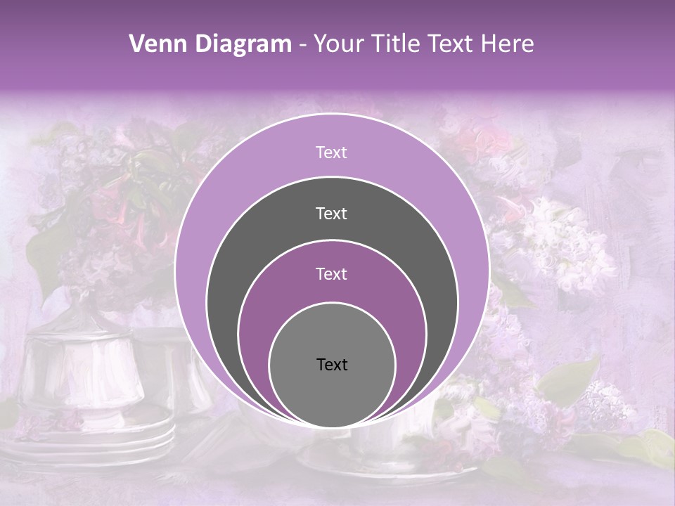 A Painting Of Purple Flowers In A Vase PowerPoint Template
