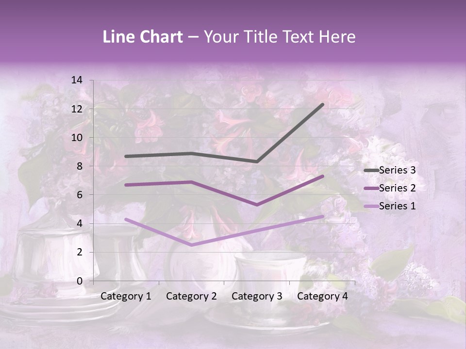 A Painting Of Purple Flowers In A Vase PowerPoint Template