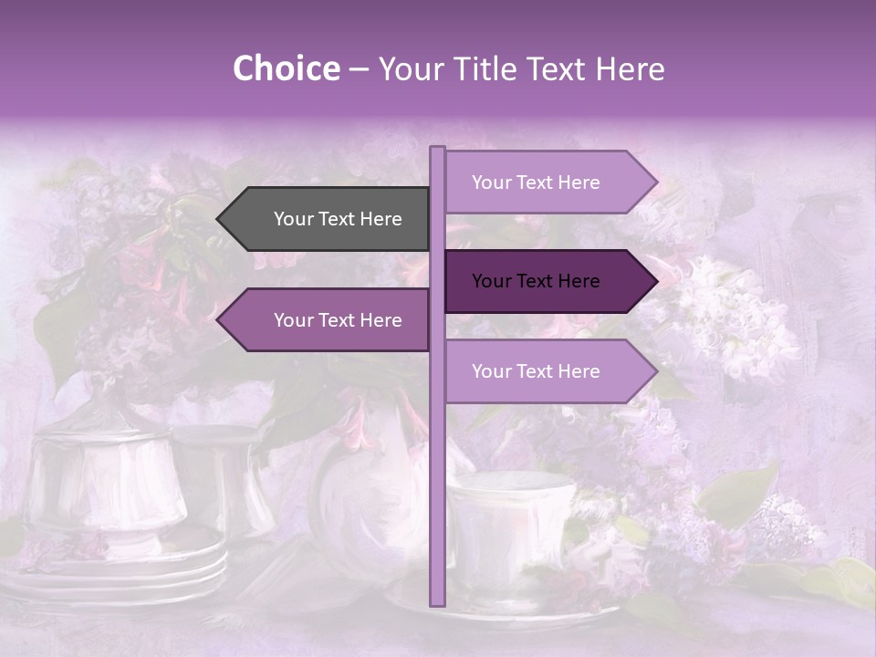 A Painting Of Purple Flowers In A Vase PowerPoint Template