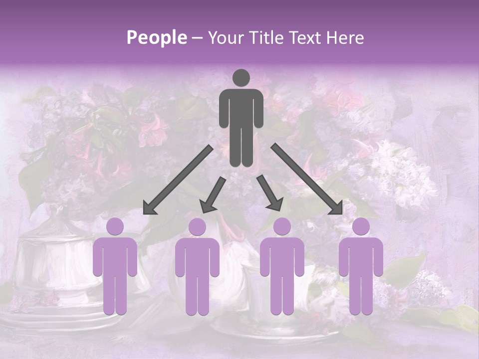 A Painting Of Purple Flowers In A Vase PowerPoint Template