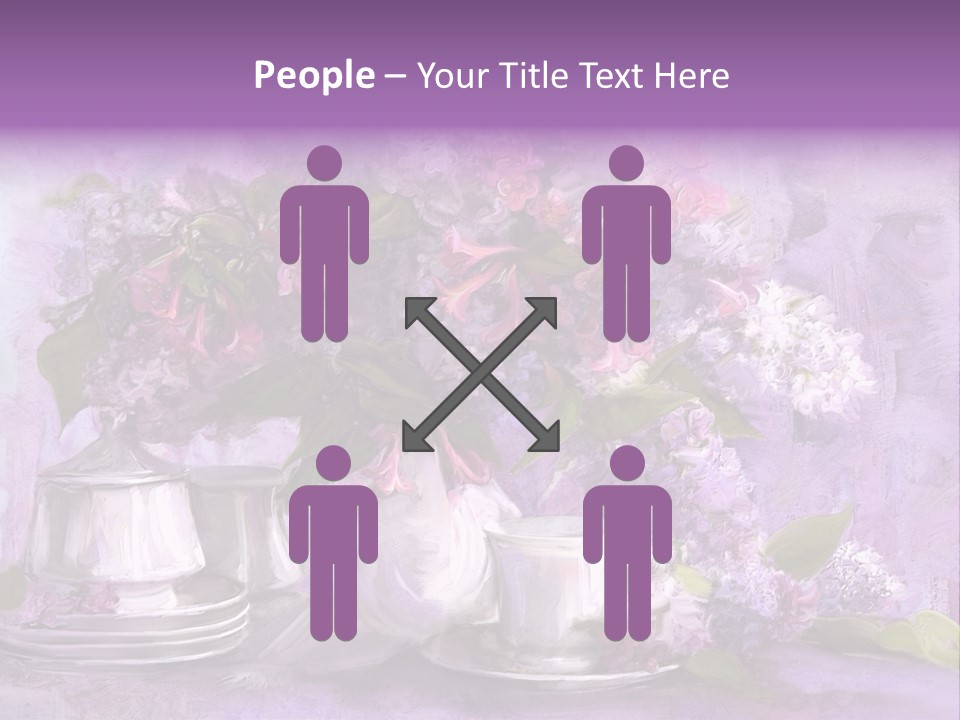 A Painting Of Purple Flowers In A Vase PowerPoint Template