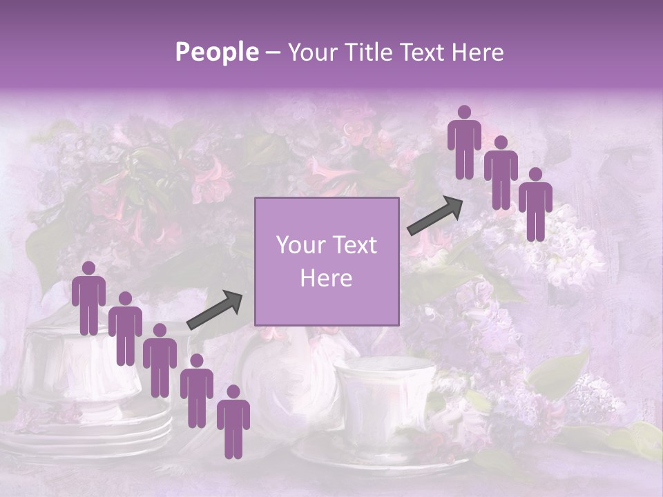 A Painting Of Purple Flowers In A Vase PowerPoint Template