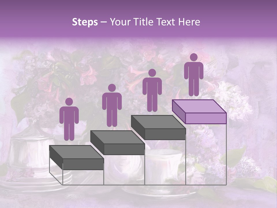 A Painting Of Purple Flowers In A Vase PowerPoint Template