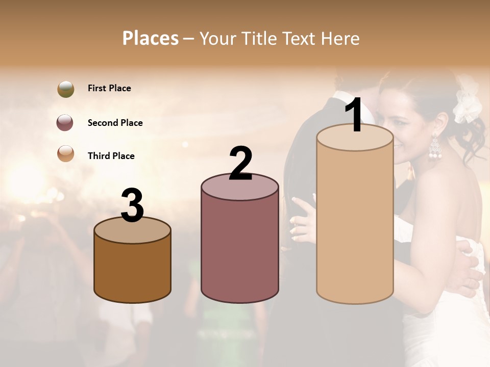 Groom Happy Sunset PowerPoint Template