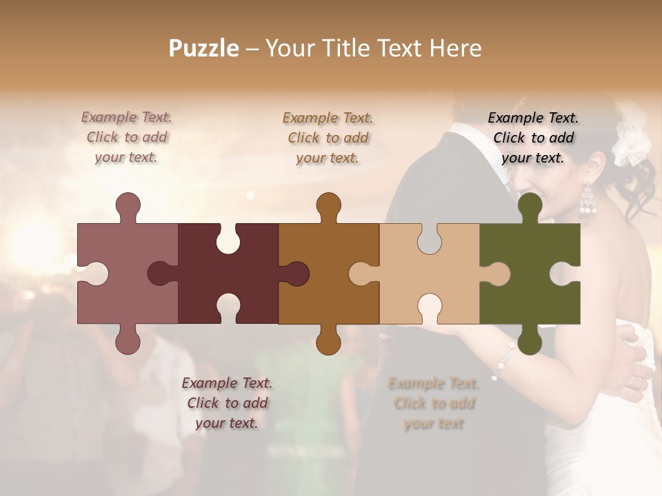 Groom Happy Sunset PowerPoint Template