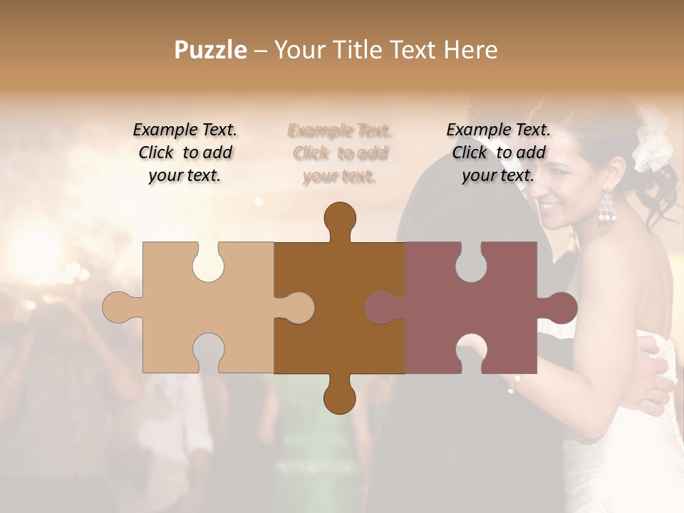 Groom Happy Sunset PowerPoint Template