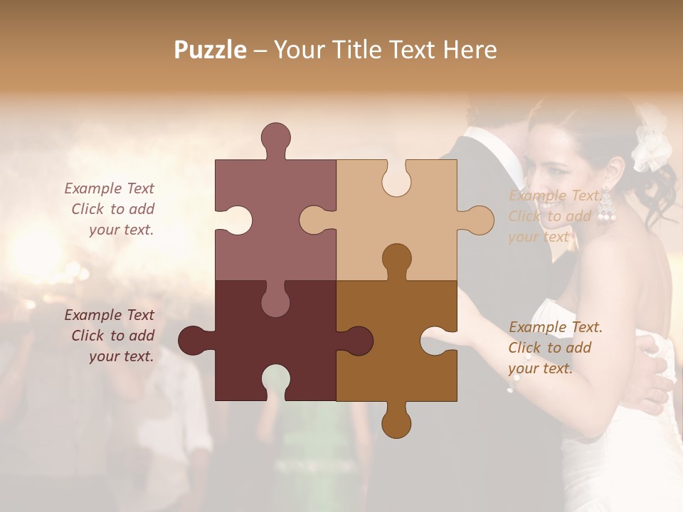 Groom Happy Sunset PowerPoint Template