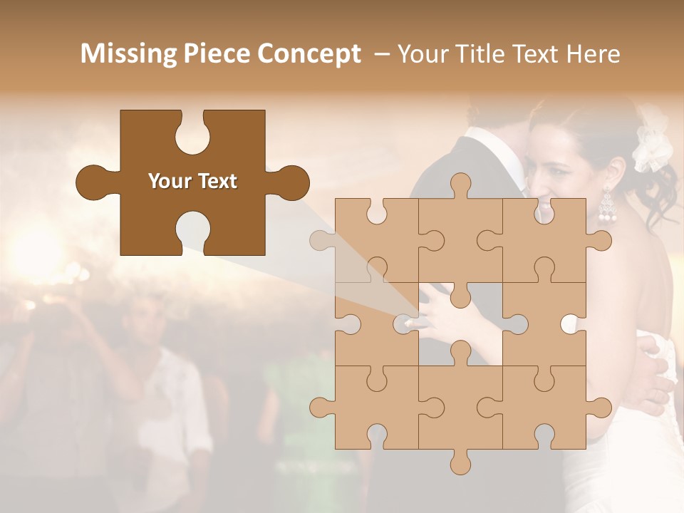 Groom Happy Sunset PowerPoint Template