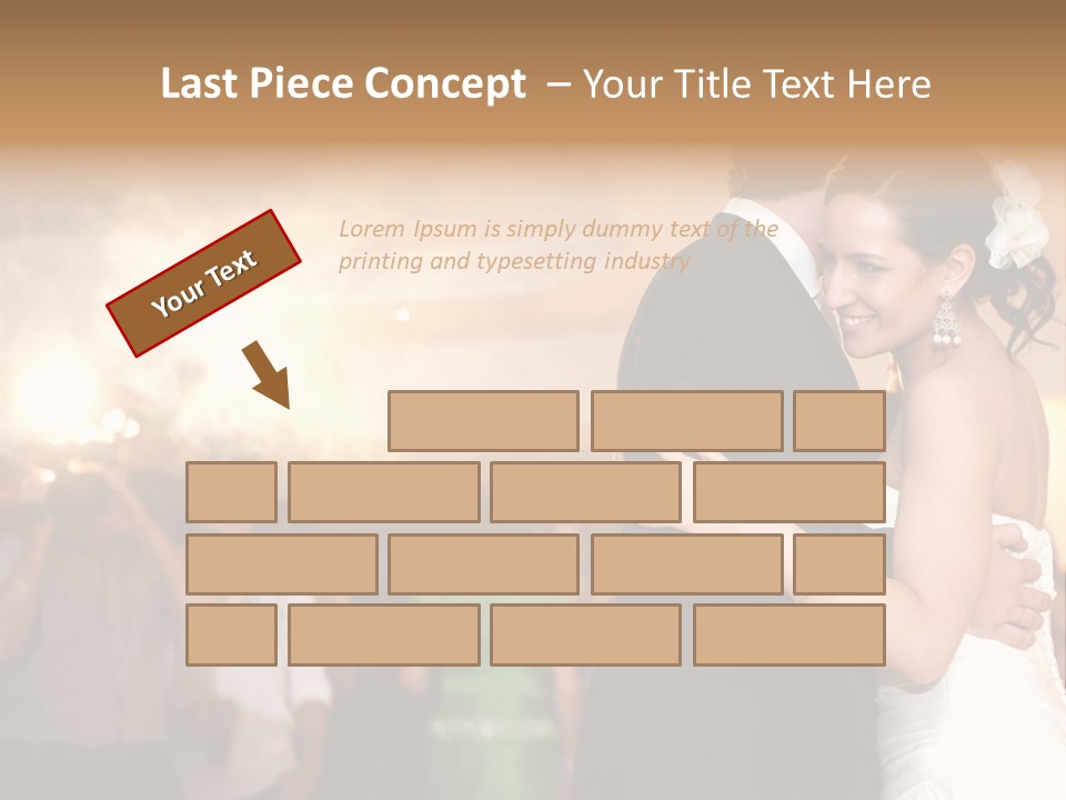Groom Happy Sunset PowerPoint Template