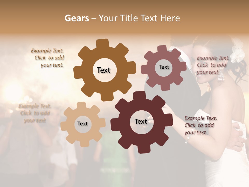 Groom Happy Sunset PowerPoint Template