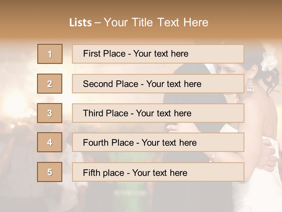 Groom Happy Sunset PowerPoint Template