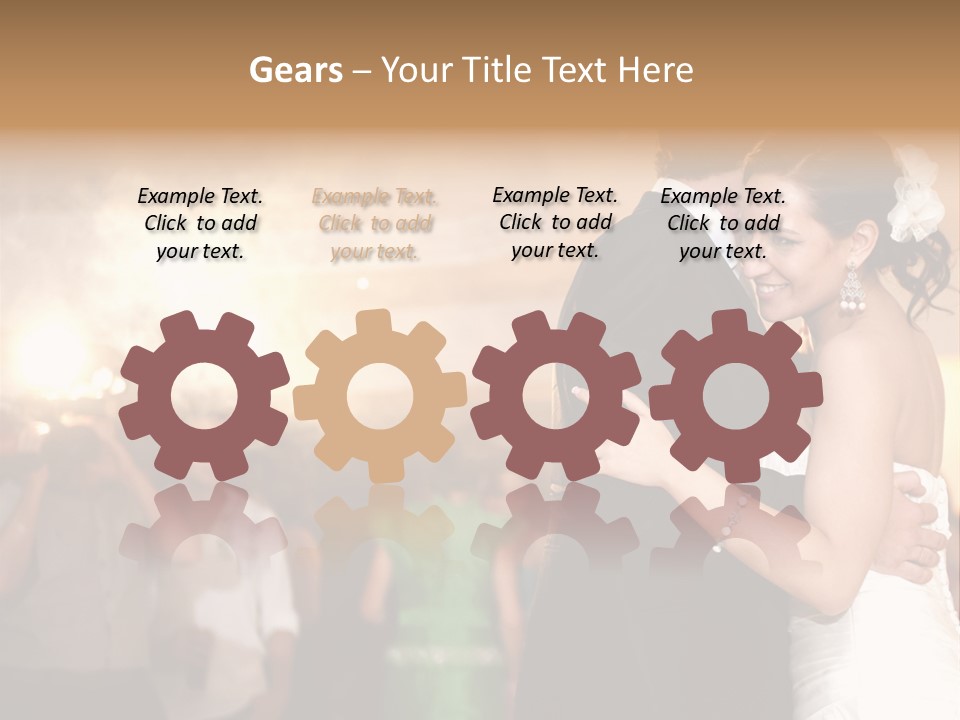 Groom Happy Sunset PowerPoint Template