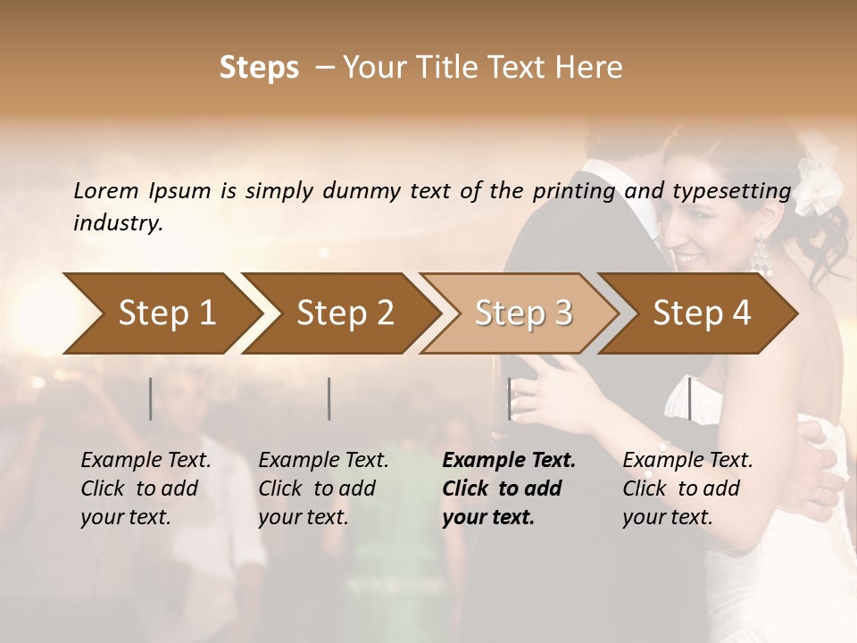 Groom Happy Sunset PowerPoint Template