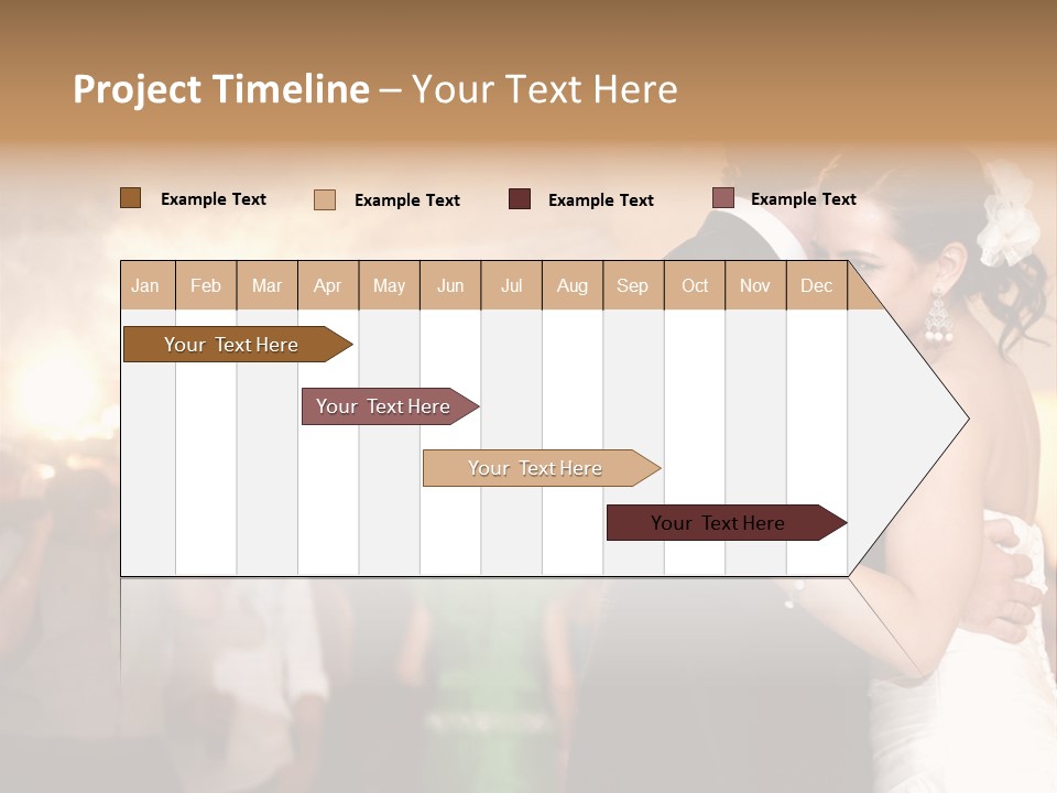 Groom Happy Sunset PowerPoint Template