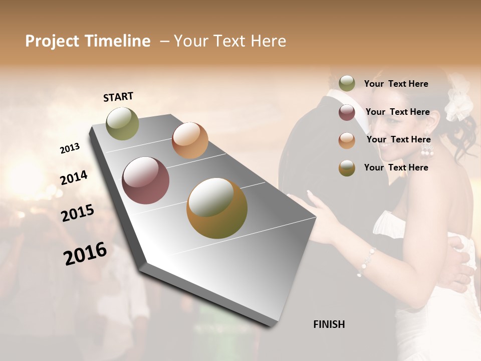 Groom Happy Sunset PowerPoint Template