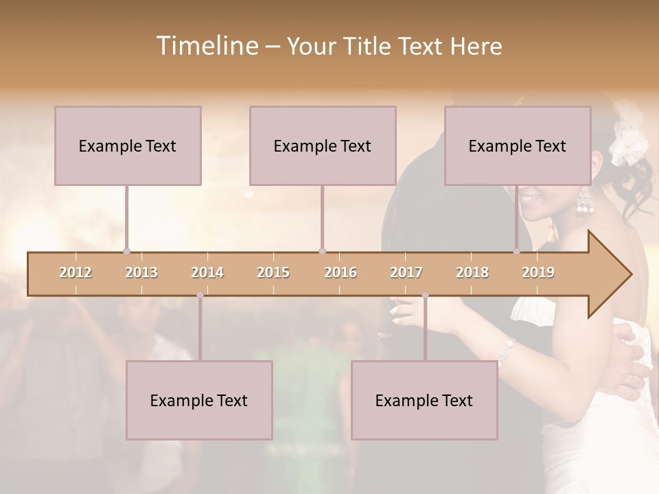 Groom Happy Sunset PowerPoint Template