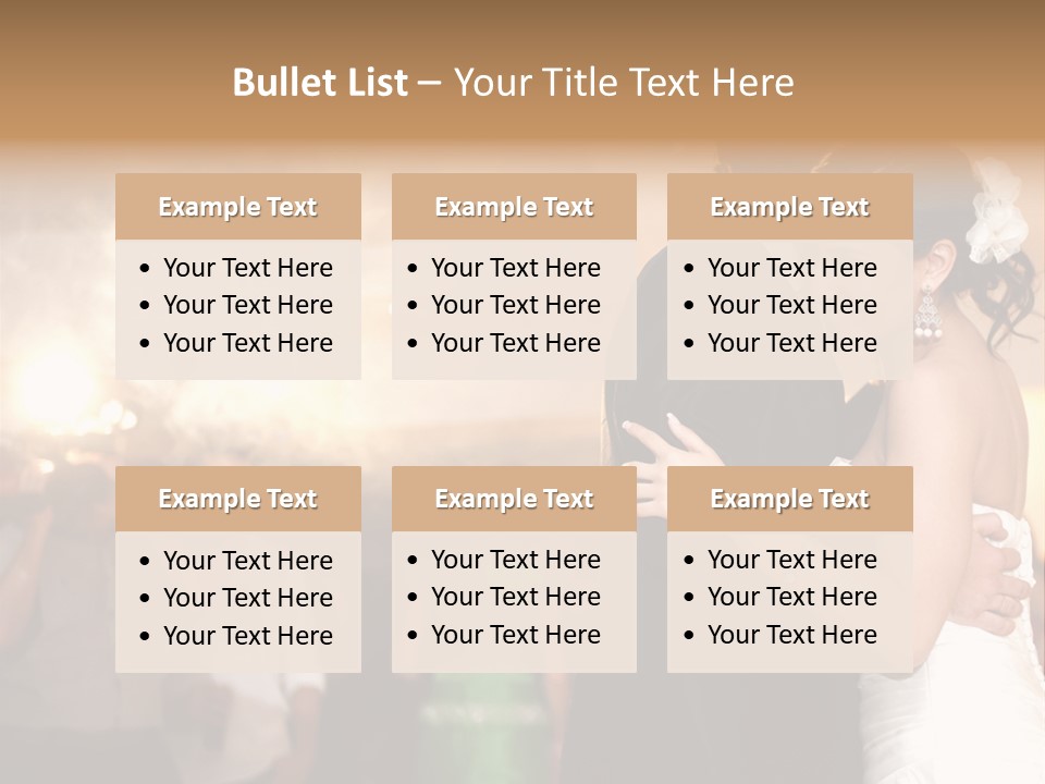 Groom Happy Sunset PowerPoint Template