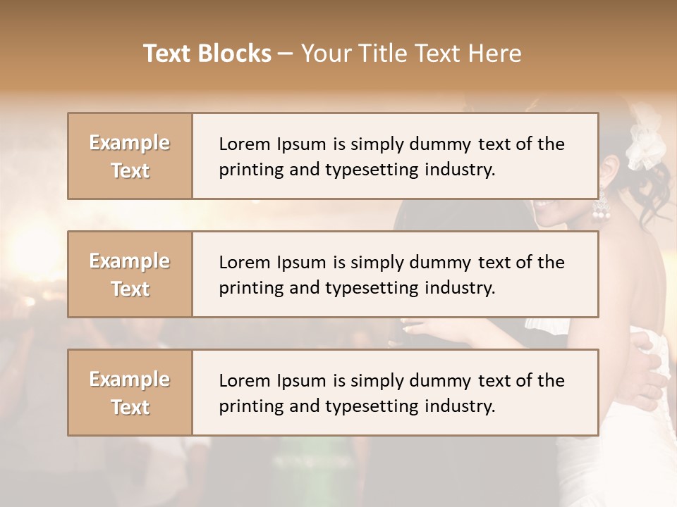 Groom Happy Sunset PowerPoint Template