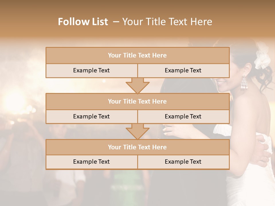 Groom Happy Sunset PowerPoint Template