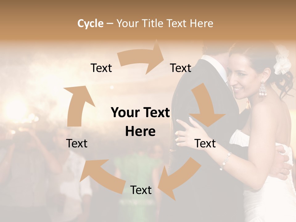 Groom Happy Sunset PowerPoint Template